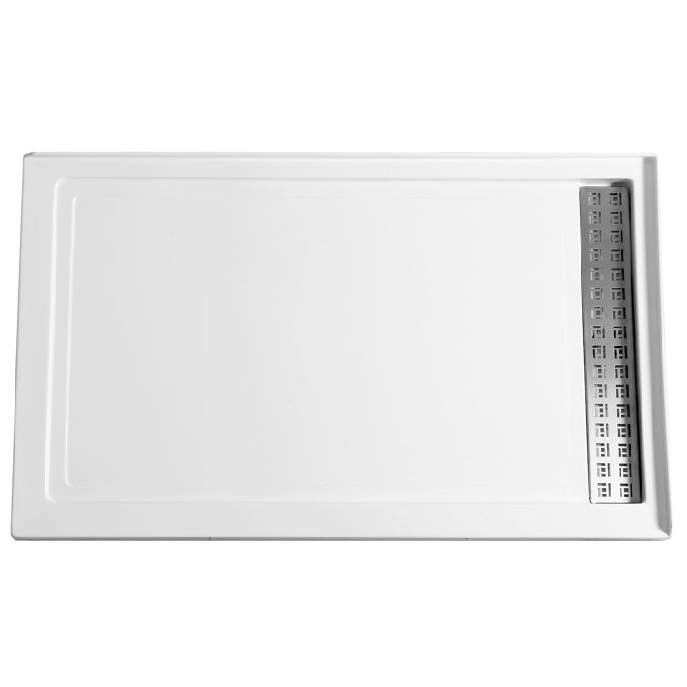 White Acrylic 60'' x 36'' Rectangle Shower Base