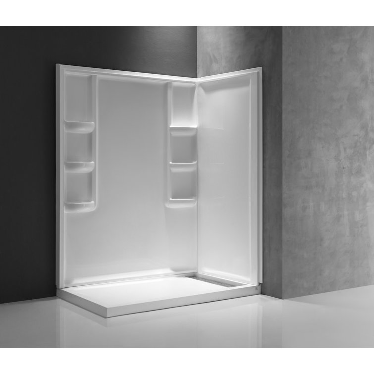 White Acrylic 60'' x 36'' Rectangle Shower Base