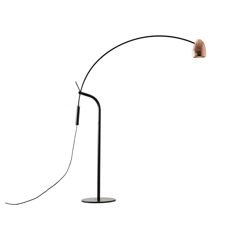 Adjustable Black Arc Touch Floor Lamp, 63.7" Height