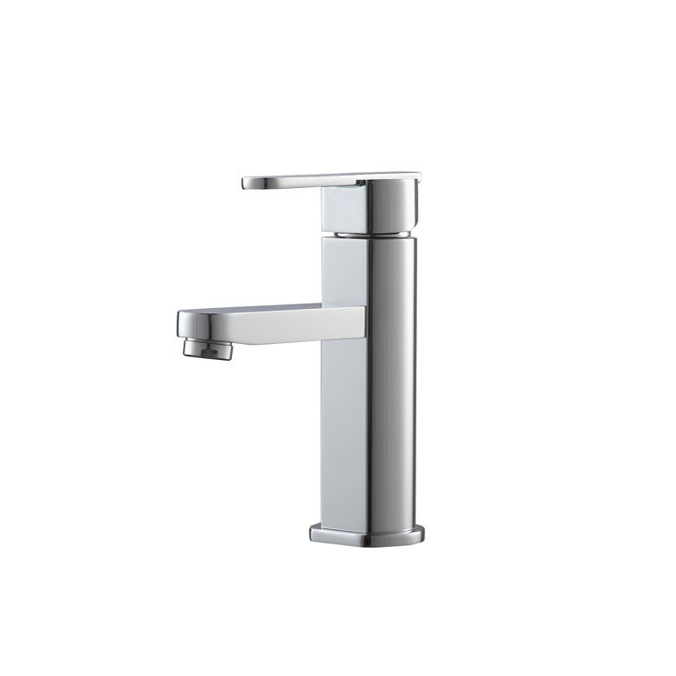 Polished Chrome Single-Handle Modern Bathroom Faucet
