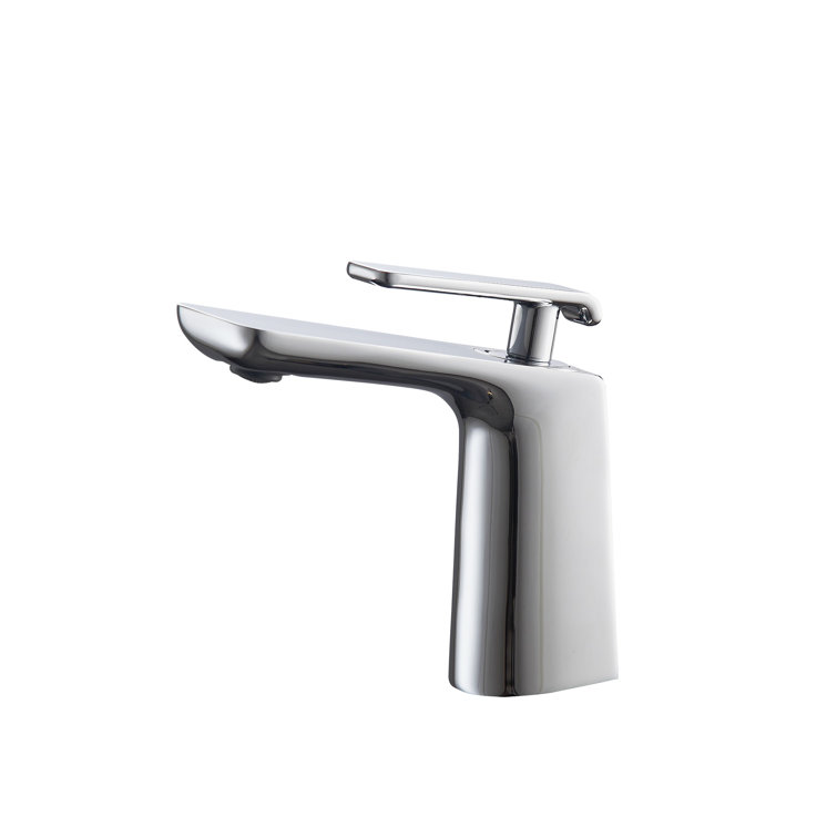 Chrome Single-Hole Single-Handle Bathroom Faucet