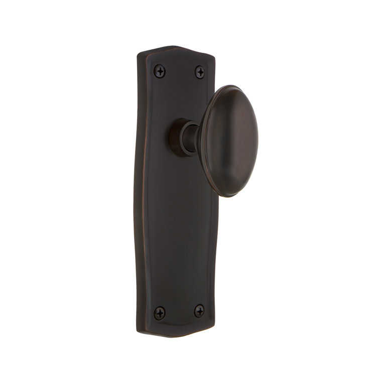 Timeless Bronze Double Dummy Homestead Door Knob with Prairie Plate