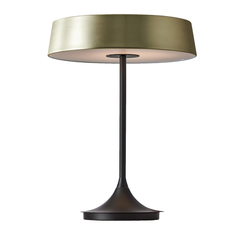 Seed Design 18'' Matte Brass and Black Modern LED Table Lamp