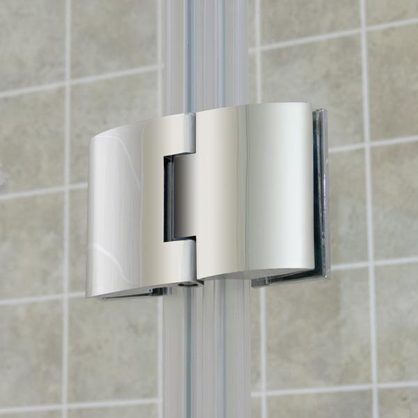 Aqua 48" x 58" Frameless Clear Glass Hinged Tub Door