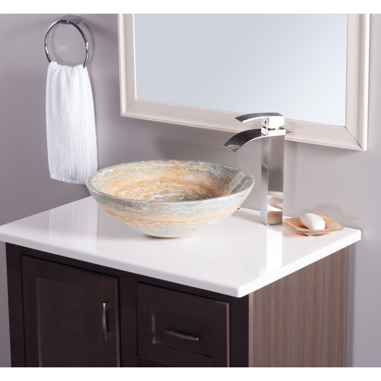 Polished Chrome Single-Handle Waterfall Vessel Sink Faucet