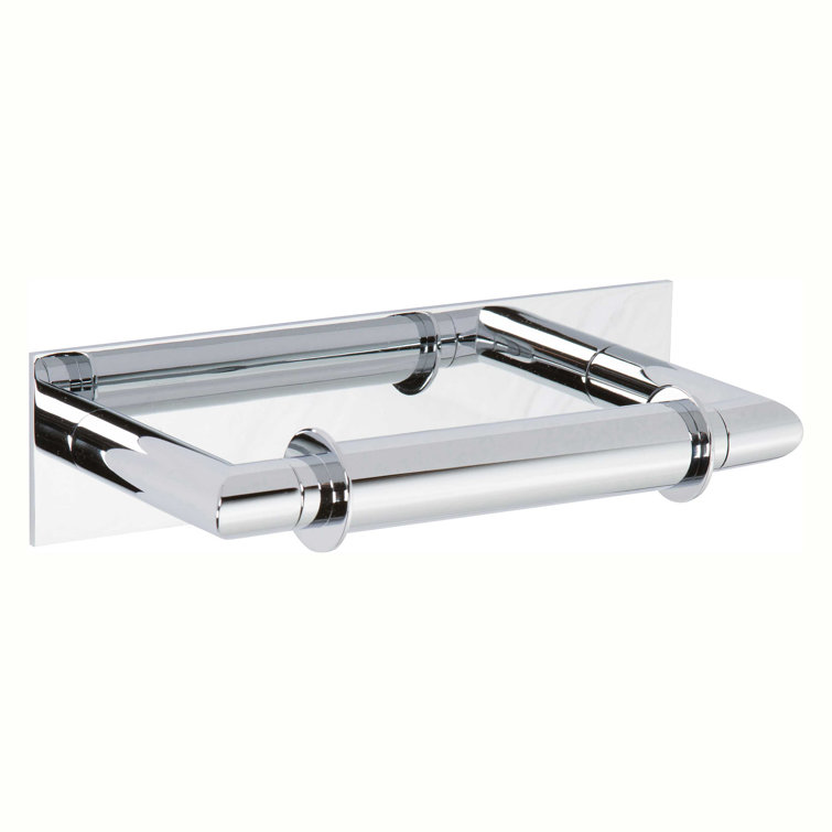 Polished Chrome Modern Double Post Toilet Paper Holder