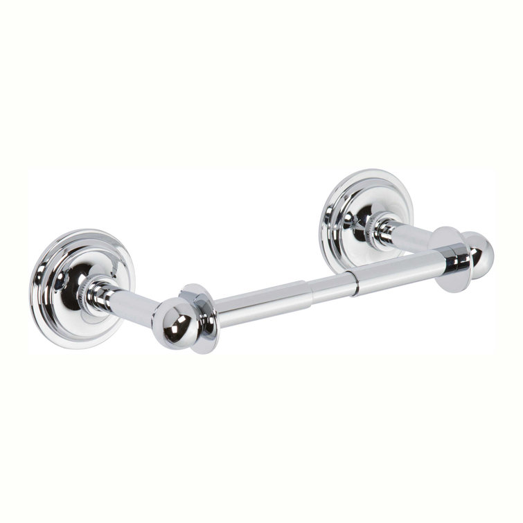 Polished Nickel Double Post Wall-Mounted Toilet Paper Holder