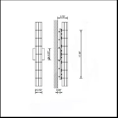 Verve Contemporary Steel Wall Sconce 17.95" Direct Wired