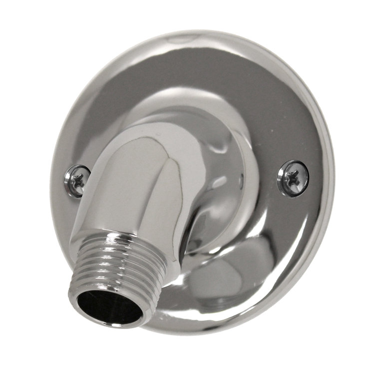 Polished Chrome Wall-Mounted Brass Shower Arm