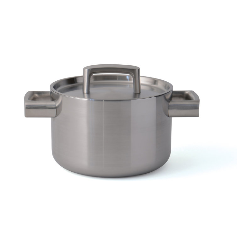 Ron 12" Stainless Steel 5-Ply Covered Dutch Oven