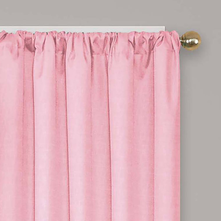 Bouquet Green Puddle Length Blackout Polyester Linen Window Panel