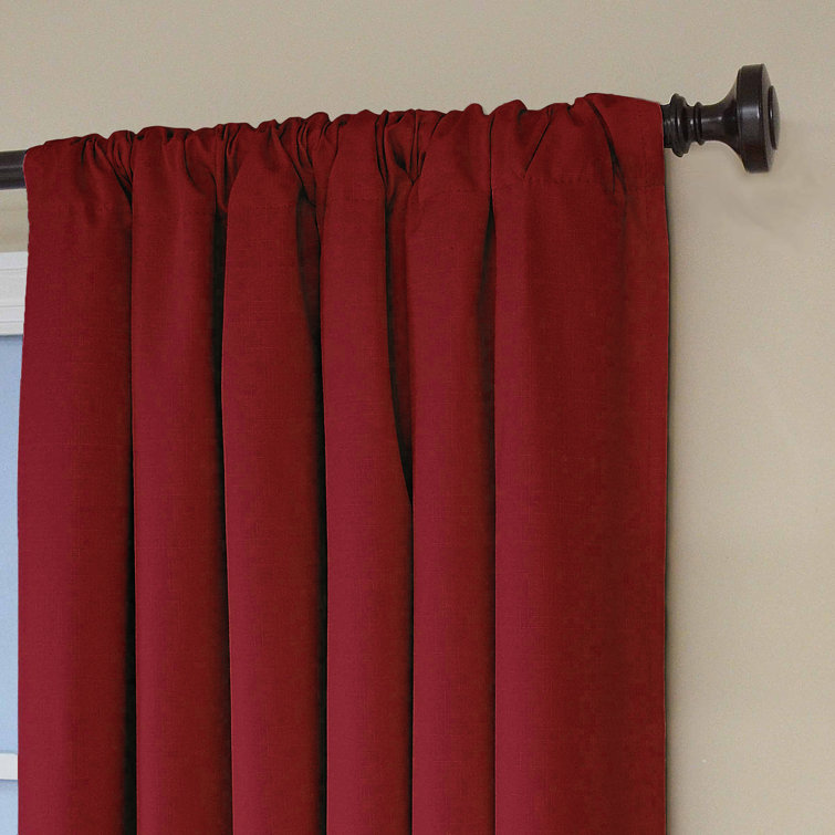 Ruby Polyester Blackout Rod Pocket Window Panel