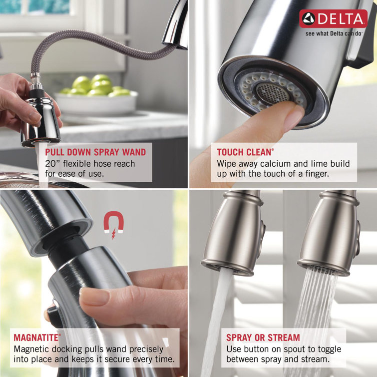 14.5" Bronze Transitional Deck Mounted Pull-Out Spray Faucet