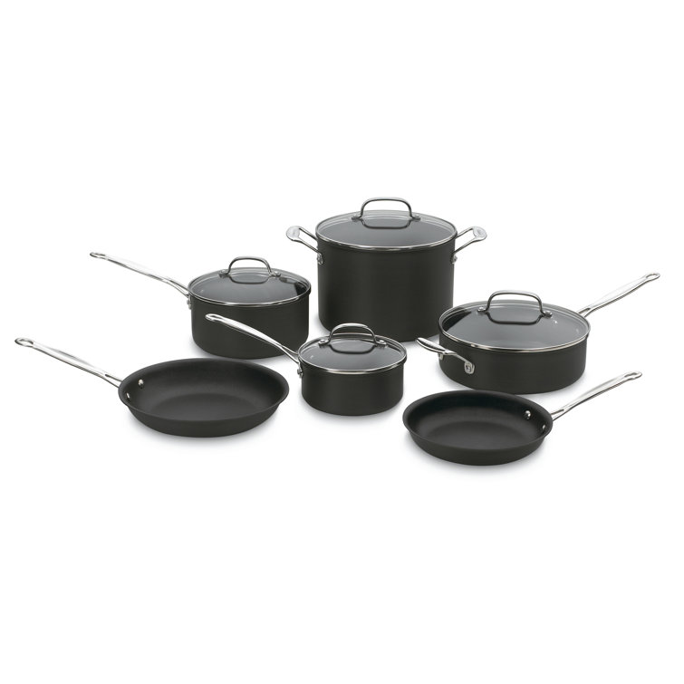 Gray Non-Stick Aluminum 10-Piece Cookware Set