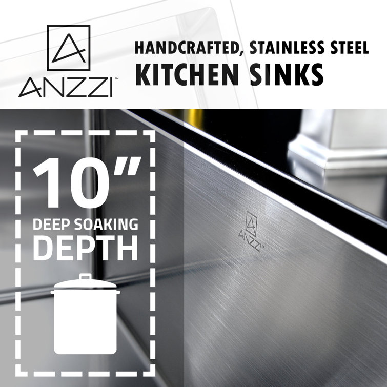 Elysian 36" Stainless Steel Farmhouse Double Bowl Kitchen Sink