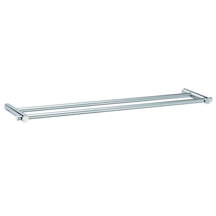 Polished Stainless Steel 22" Wall Mounted Double Towel Bar