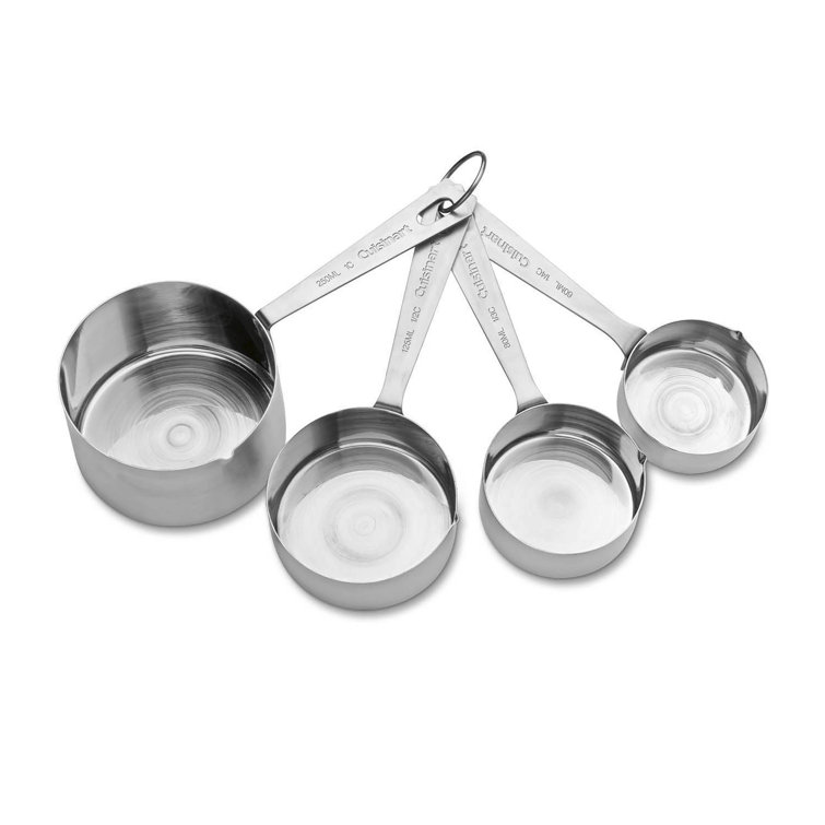 Stainless Steel 4-Piece Measuring Cup Set with Storage Ring