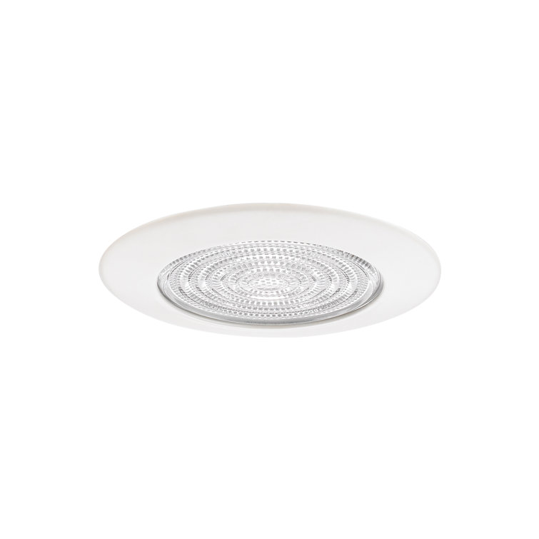 8-Inch White Glass Indoor/Outdoor Recessed Light Trim