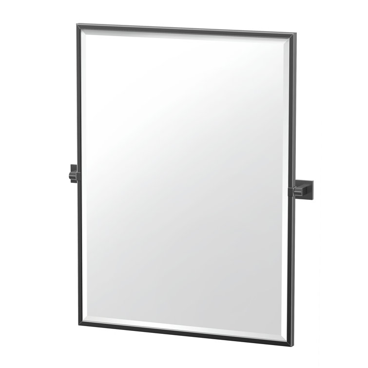 Elevate Classic Brass Framed Beveled Bathroom Vanity Mirror 32.5''