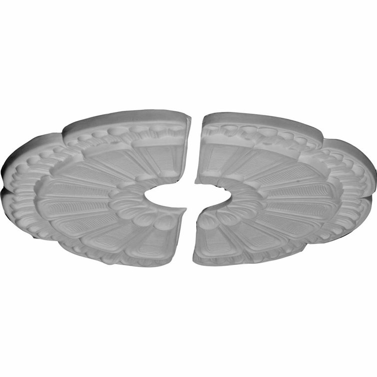 Primed White High-Density Urethane Flower Ceiling Medallion