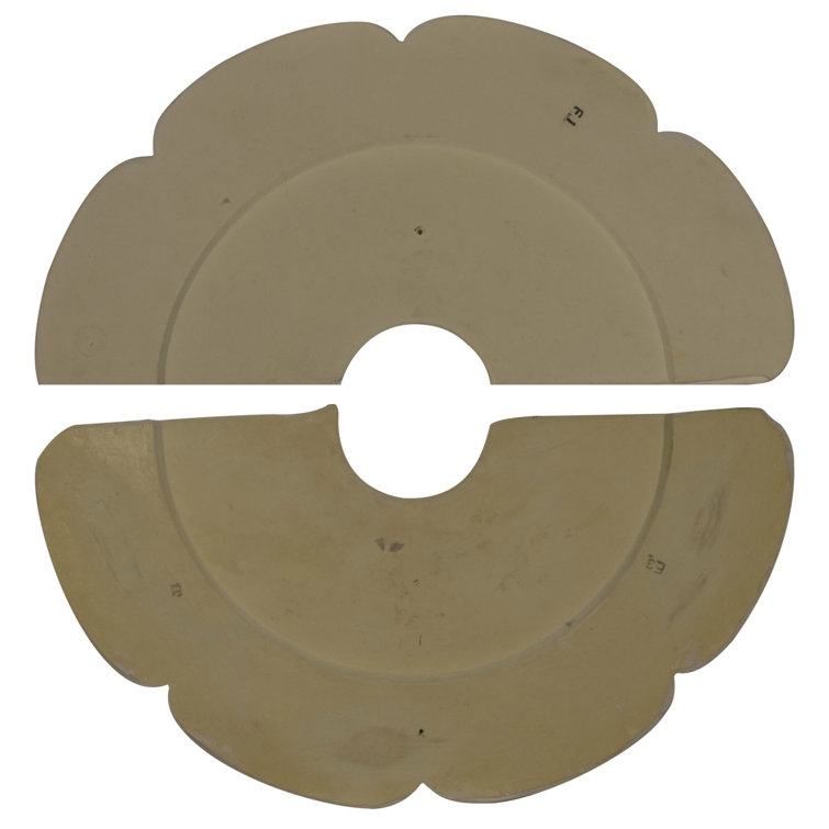 Primed White High-Density Urethane Flower Ceiling Medallion