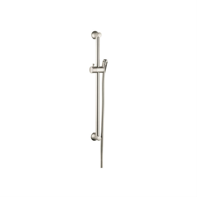 Elegante 24'' Polished Nickel Modern Slide Bar with Techniflex Hose