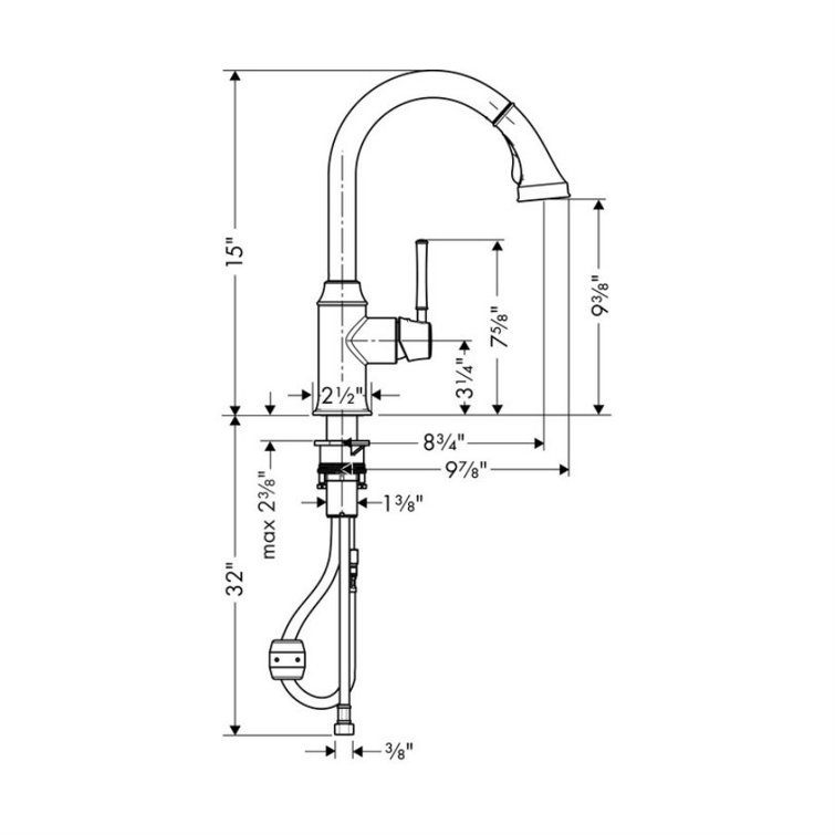 Steel Optik Stainless Steel Pull-Out Spray Kitchen Faucet