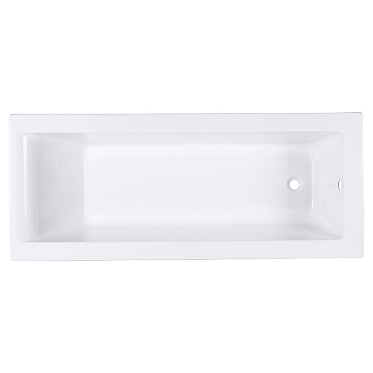 Aqua Eden 67-Inch White Acrylic Rectangular Drop-In Tub