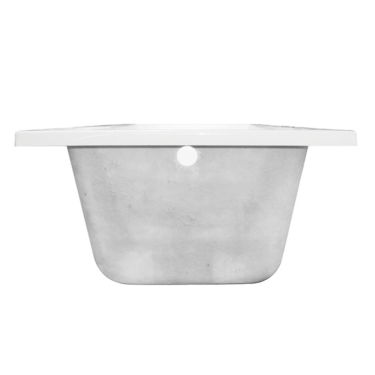 Aqua Eden 67-Inch White Acrylic Rectangular Drop-In Tub