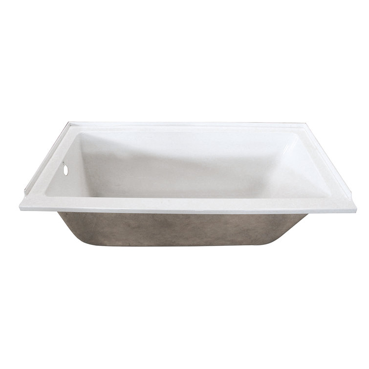 Aqua Eden 60-Inch White Acrylic Drop-In Tub