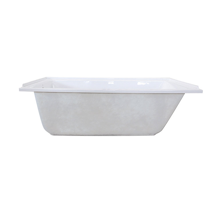 Aqua Eden 60-Inch White Acrylic Drop-In Tub
