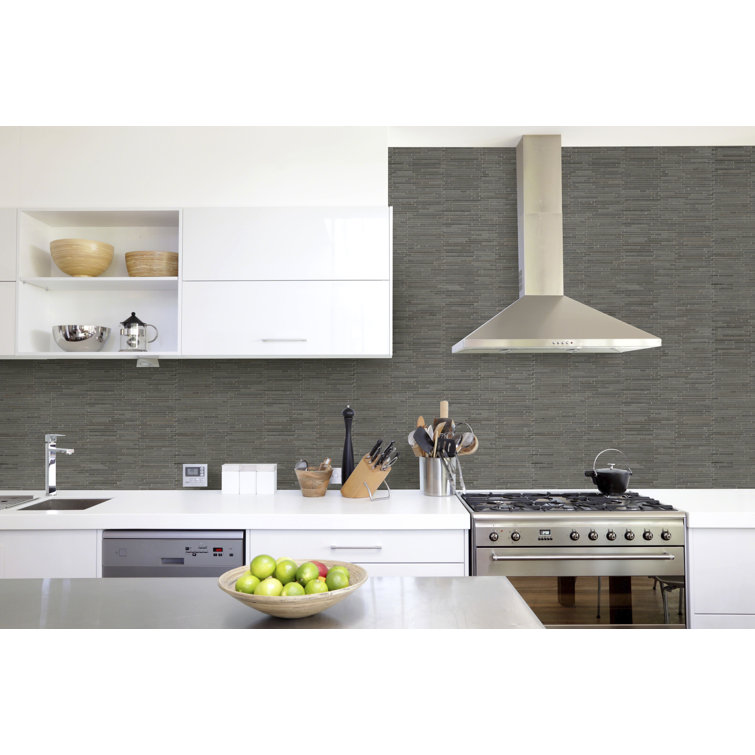 Blue Basalt Bamboo Honed Mosaic Tile Sheet