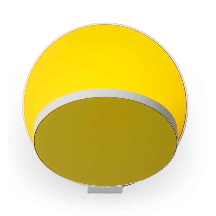 Contemporary Matte White Circular LED Wall Sconce with Dimmable Light