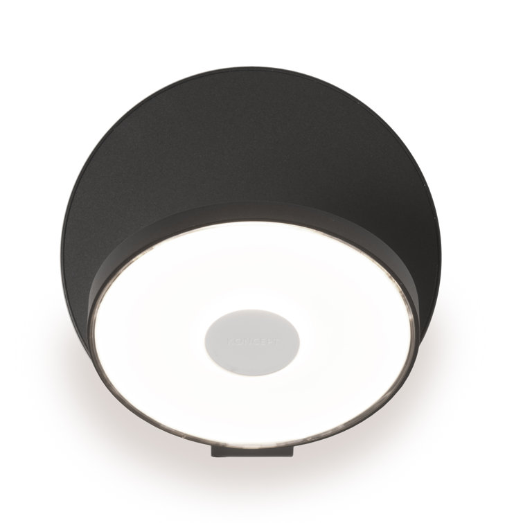 Black Dimmable LED Flush Mount Sconce