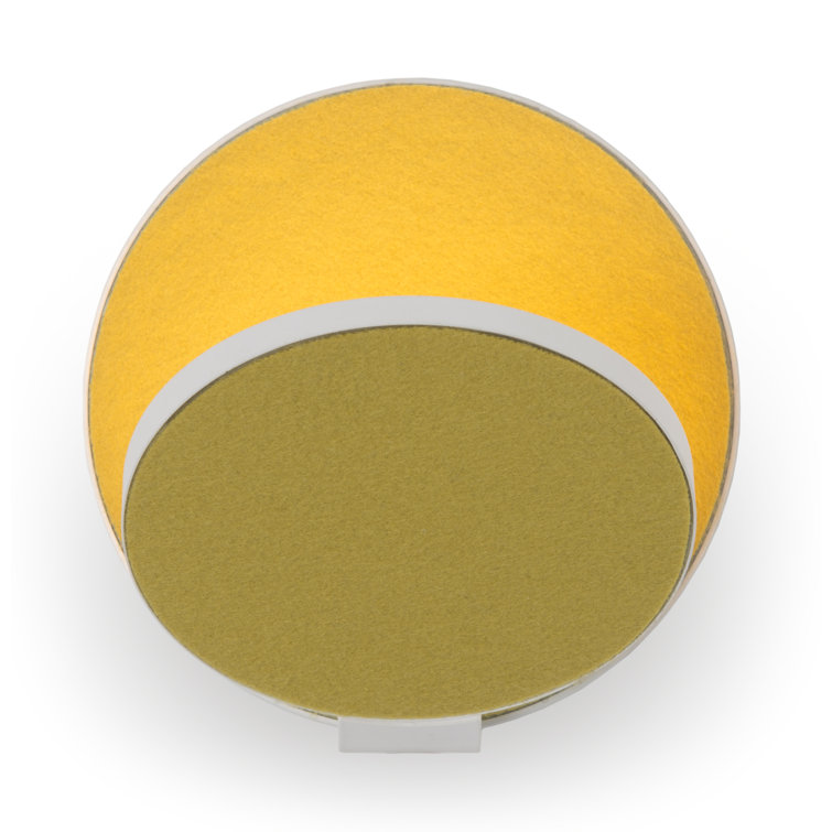Luminous Halo 5" White and Silver LED Dimmable Wall Sconce