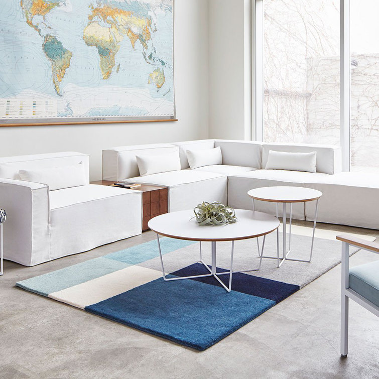 End Grain Grid Pattern Mix Modular Wood Block Table