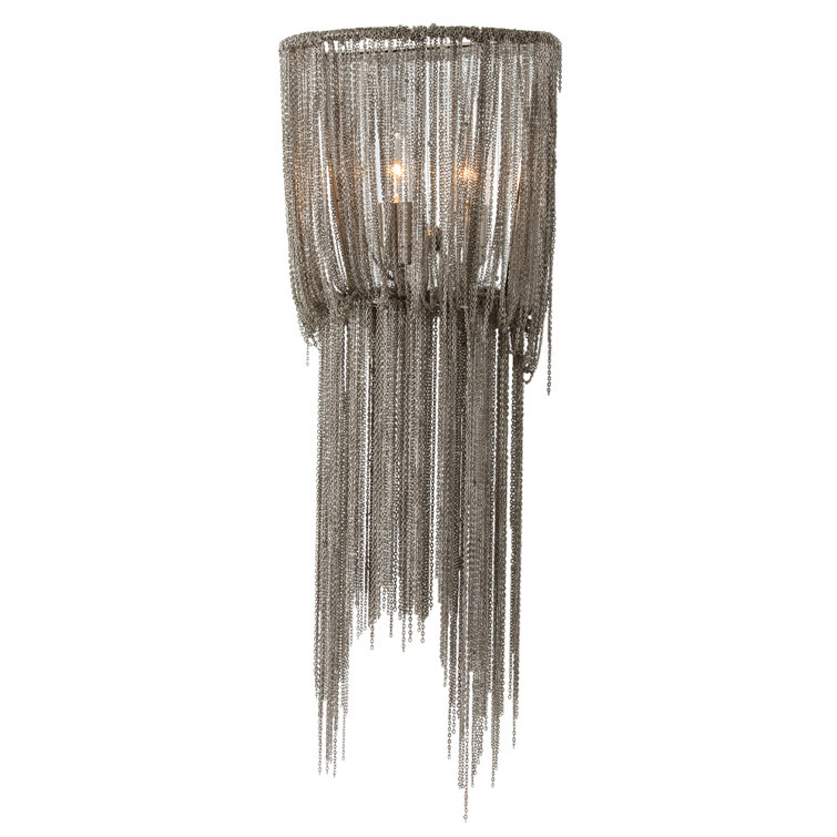 Yale Antique Brass Chain Tassel 1-Light Sconce