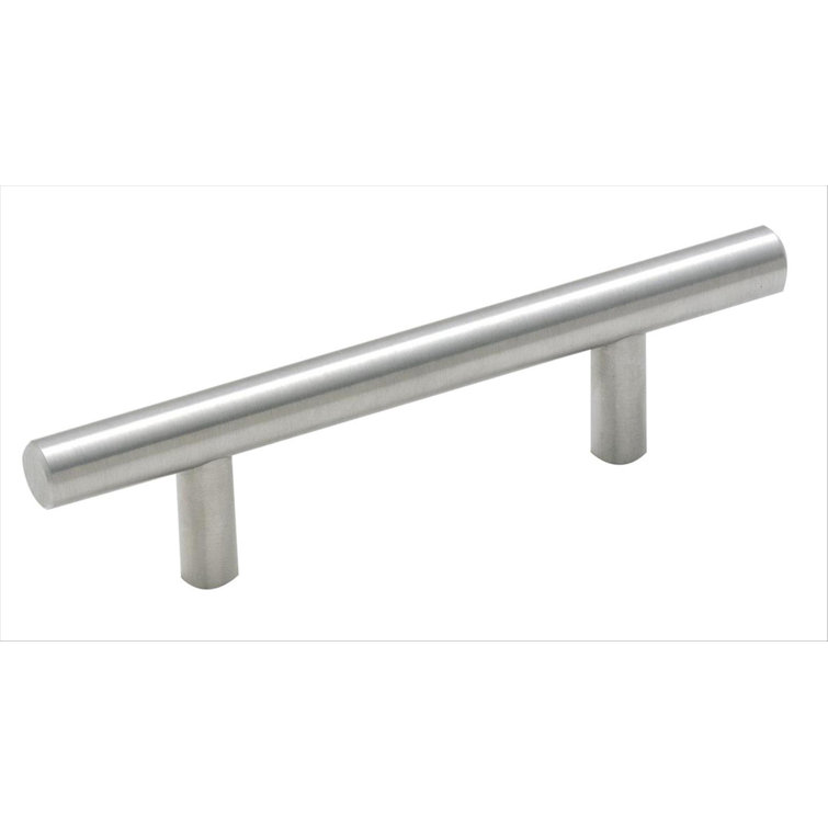 Polished Chrome Modern Bar Cabinet Pull with Mounting Hardware