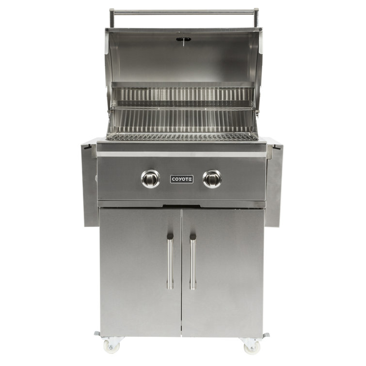 Coyote 28-Inch Stainless Steel Propane Gas Grill with Side Burner