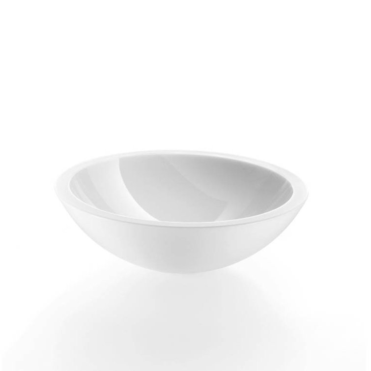 Frosted Glass Circular Above-Counter Bathroom Sink