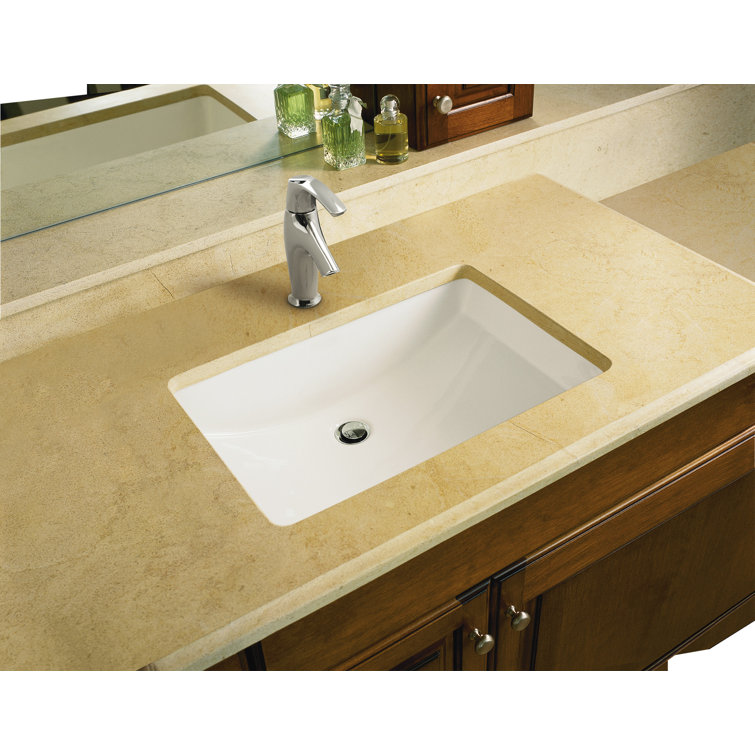Ladena White Porcelain Rectangular Undermount Sink