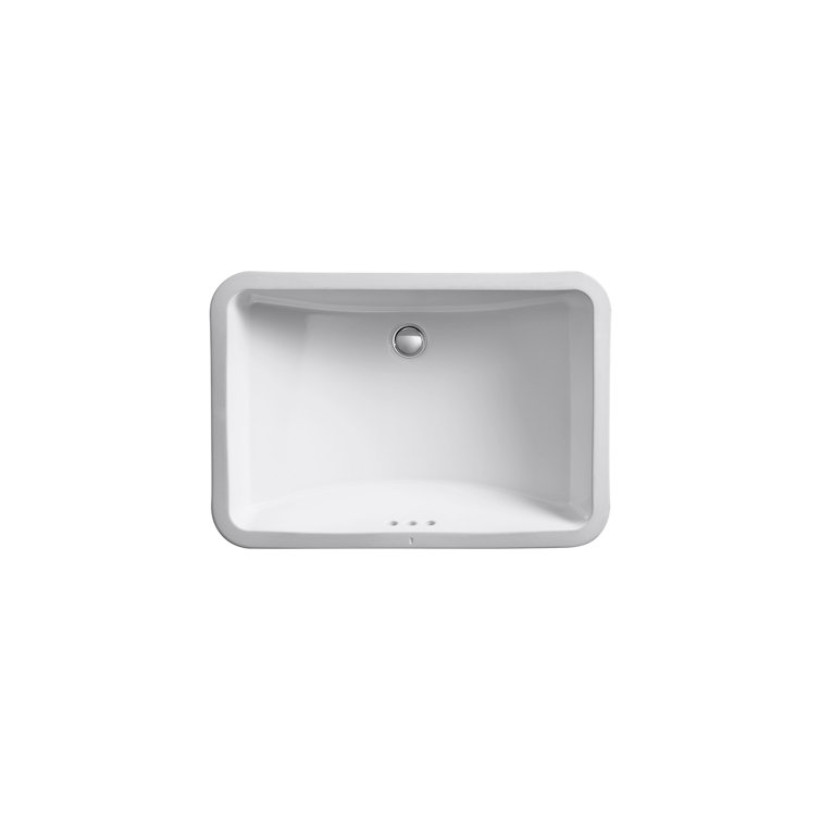 Ladena White Porcelain Rectangular Undermount Sink