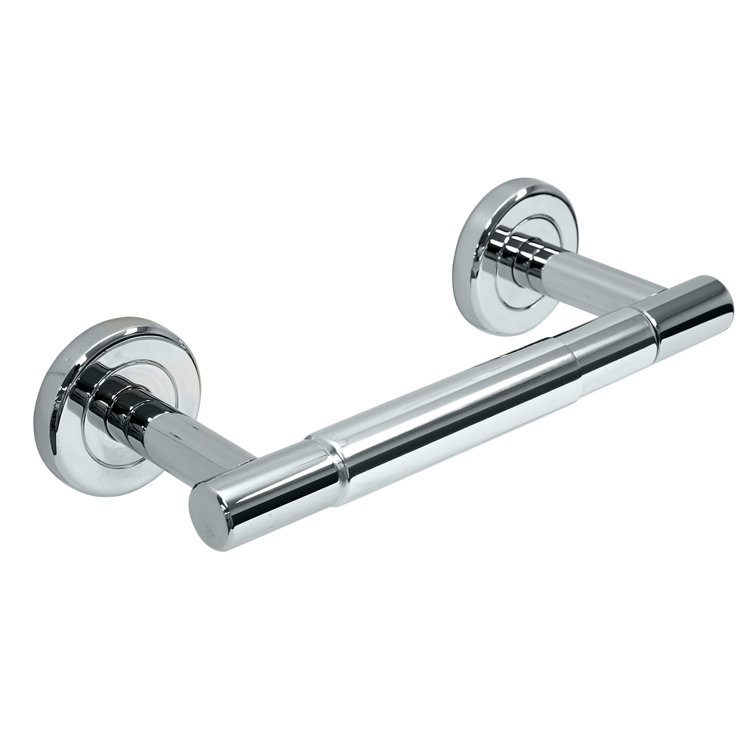 Latitude II Chrome Wall Mounted Double Post Toilet Paper Holder