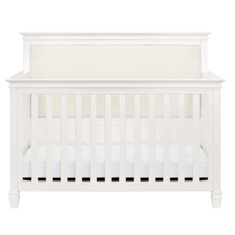 Darlington Warm White 4-in-1 Convertible Upholstered Crib
