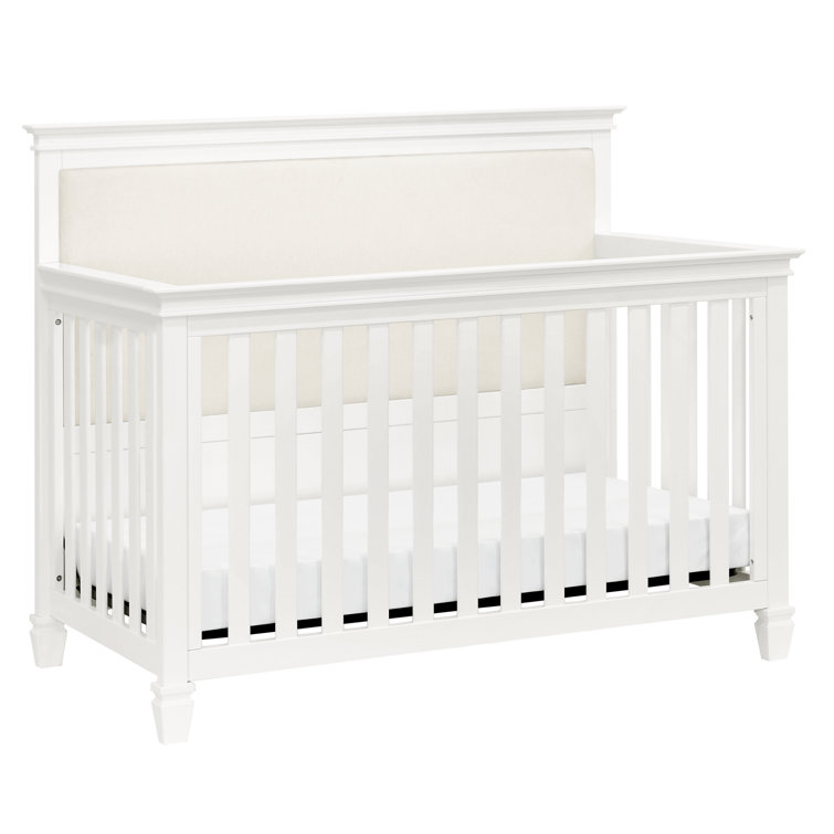Darlington Warm White 4-in-1 Convertible Upholstered Crib