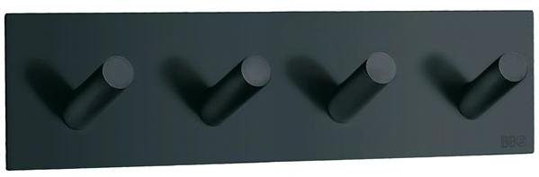 Black Matte Stainless Steel Quadruple Wall Hook
