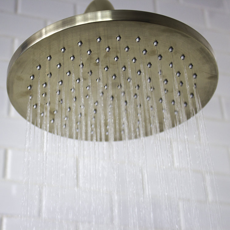 Neo Brushed Nickel Rain Shower Head with 2.5 GPM