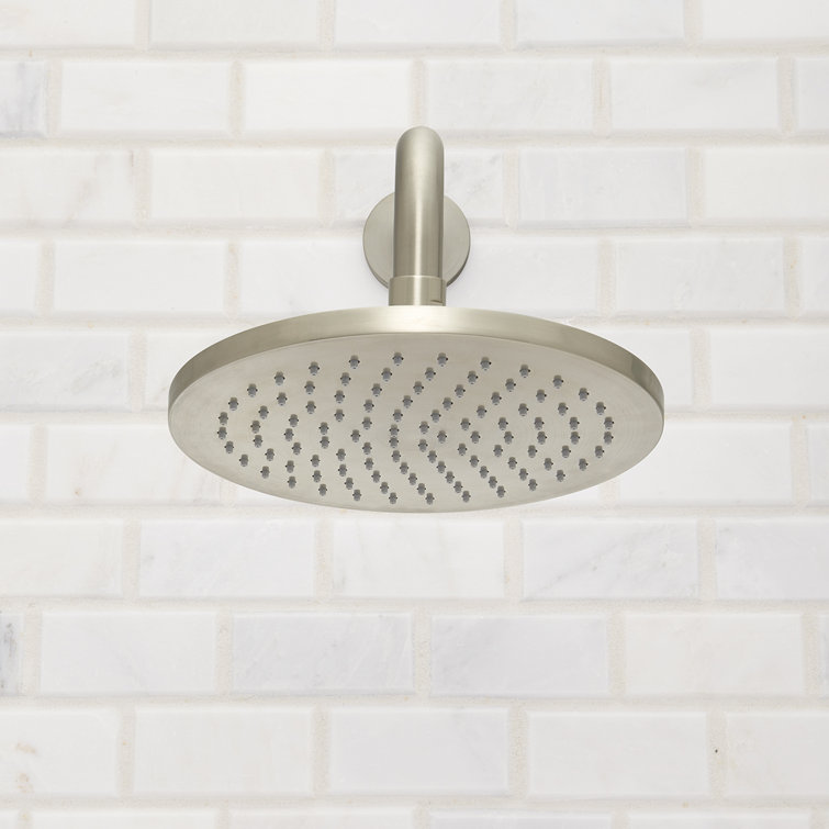 Neo Brushed Nickel Rain Shower Head with 2.5 GPM