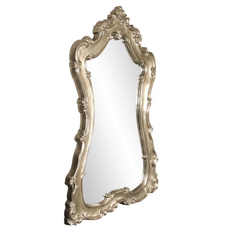 Lorelei Champagne Silver Oversized Rectangular Wood Wall Mirror