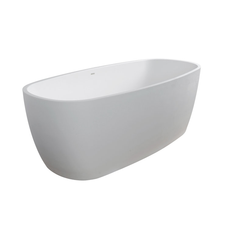 Lunar 71'' Matte White Freestanding Soaking Bathtub